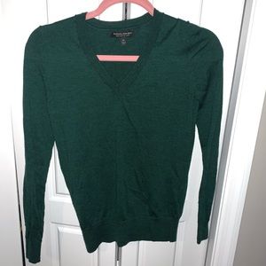 Dark Green V-neck Sweater